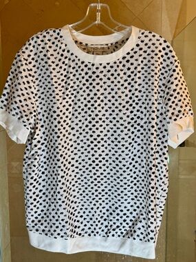 Rachel Zoe White Top with Black Print